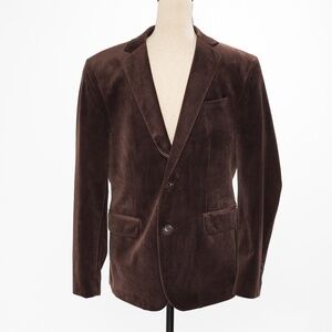Velvet blazer sport coat chocolate brown men's 42S JF J Ferrar